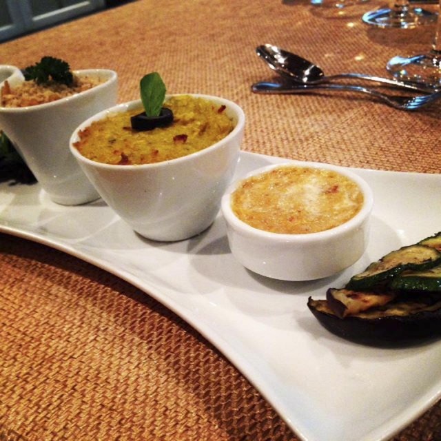 Triologia de pasteles de mariscos